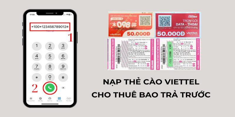 Hình thức nạp K8 qua hình thức thẻ cào