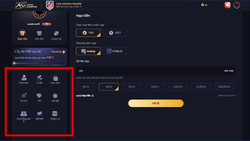 Lưu ý cần biết khi nạp tiền K8CC