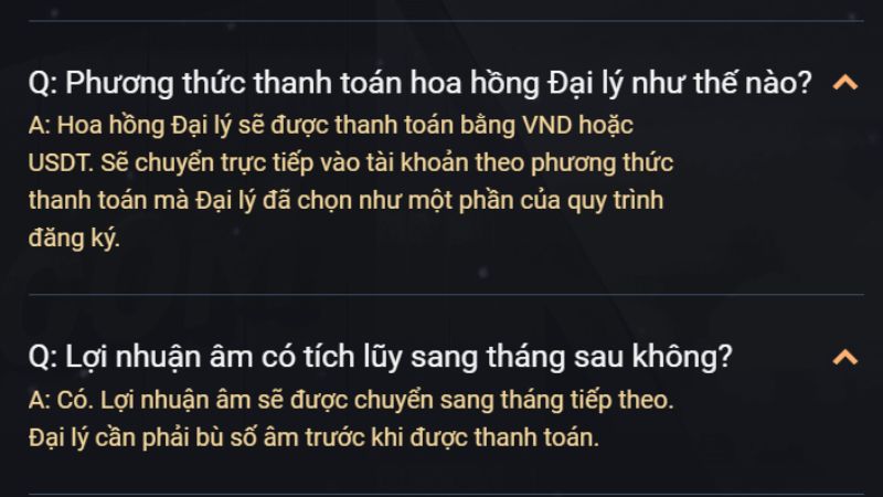 Nhà cái trả thưởng định kỳ hàng tháng bằng VNĐ hoặc USDT